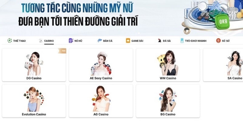 Đa dạng sảnh game ấn tượng